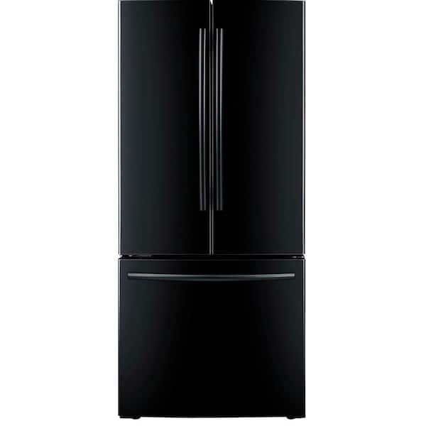 Samsung 33 in. W 17.5 cu. ft. French Door Refrigerator in Black, Counter Depth