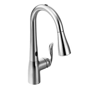 Arbor Single-Handle Pull-Down Sprayer Touchless Kitchen Faucet with MotionSense in Chrome