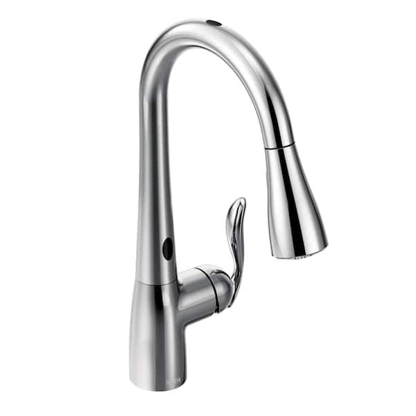 MOEN Arbor Single-Handle Pull-Down Sprayer Touchless Kitchen Faucet with MotionSense in Chrome