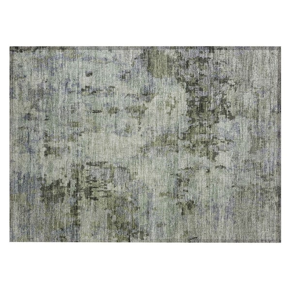 Chantille Machine Washable Indoor/Outdoor Abstract ACN2360 Green 2 ft. x 3 ft. Accent Rug