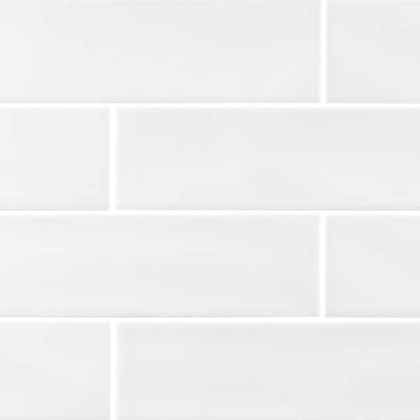 Matte White 2.5 in. x 10 in. Ceramic Wall Tile (13.89 sq. ft./Case)
