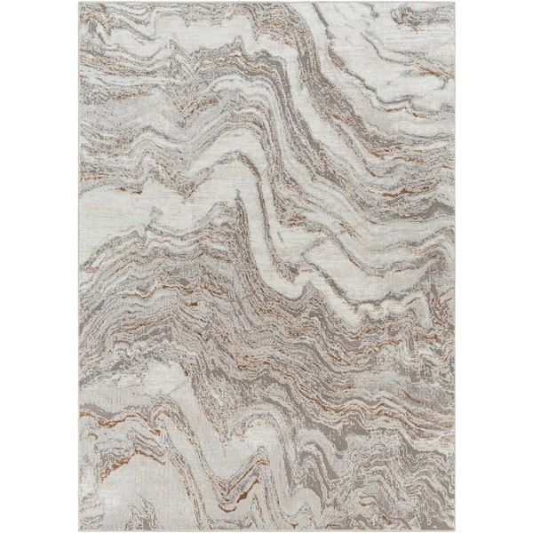 Livabliss Allegro Medium Grey 8 ft. x 10 ft. Modern Indoor Area Rug