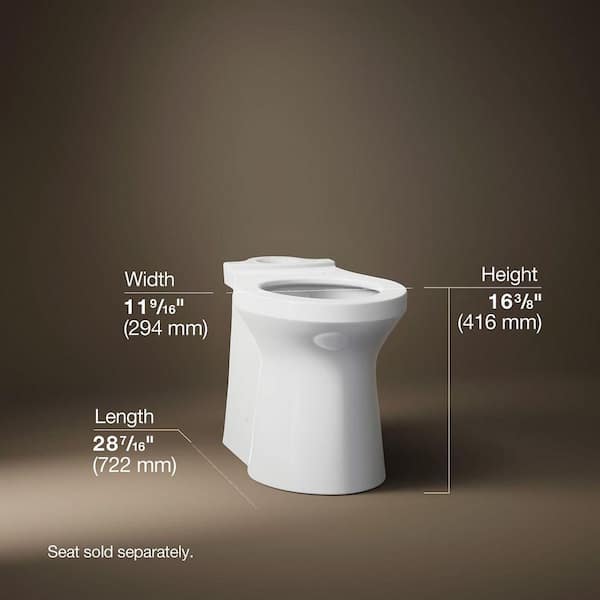 KOHLER Betello Elongated Toilet Bowl Only in White