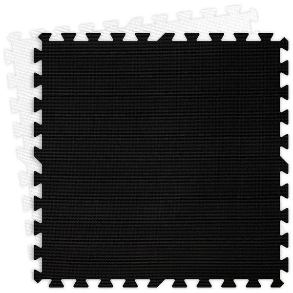 Groovy Mats Black and White 24 in. x 24 in. Comfortable Mat (100 sq.ft. / Case)