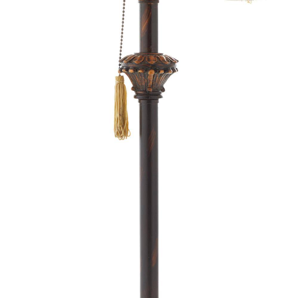 31" Bronze Antique Style Buffet Lamp with Beige Shade