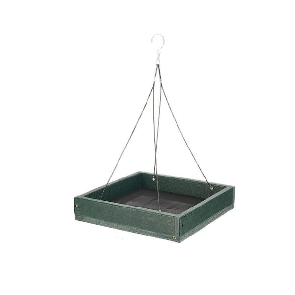 Platform Bird Feeder for Outside, Recycled Plastic Hanging Tray Bird Feeders with Large Capacity 3.5 lbs.