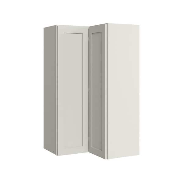 Thornton 24 in. W x 12 in. D x 42 in. H Assembled Plywood Right Corner Standard Kitchen Cabinet in Moonshine