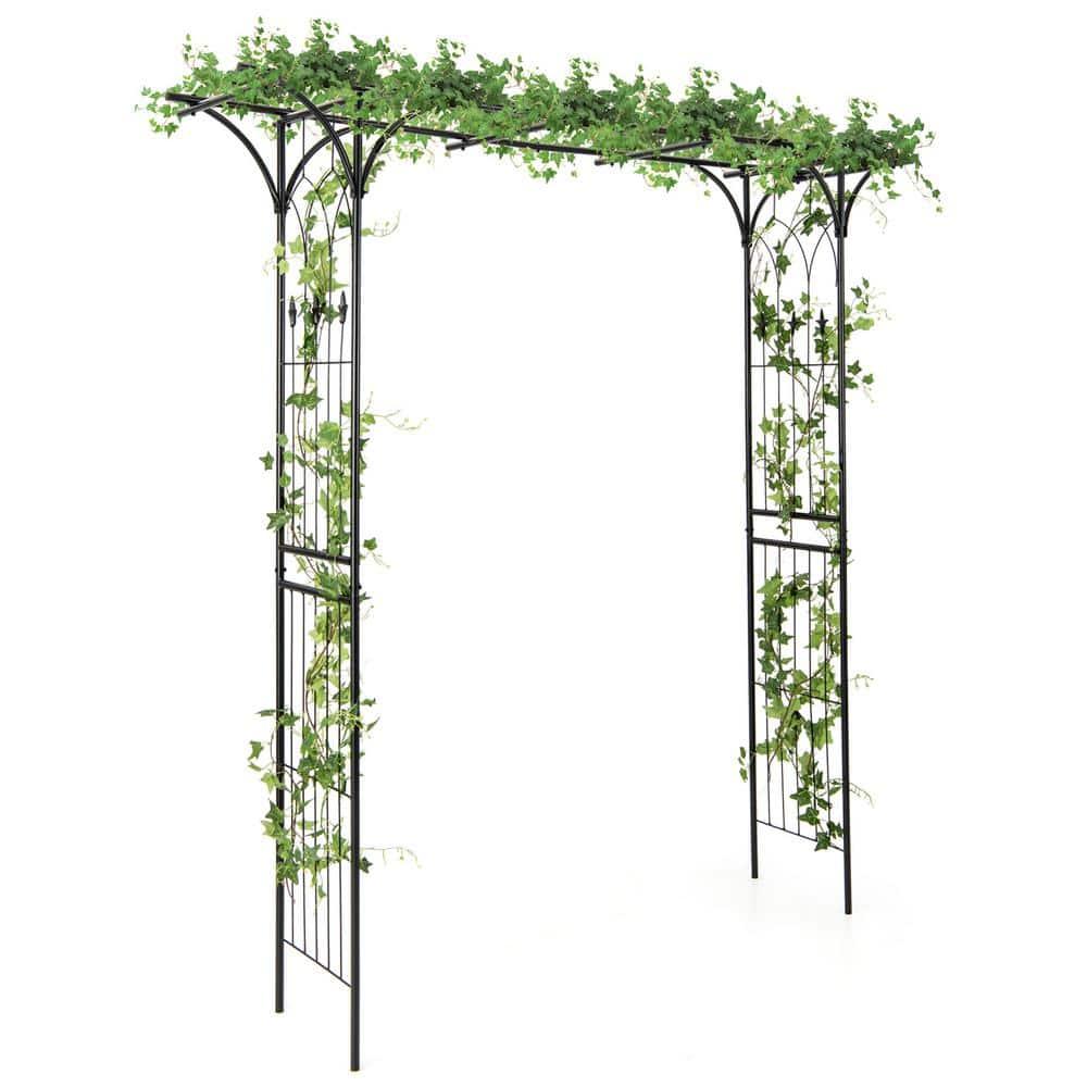 ANGELES HOME 81 in. x 81 in. Metal Garden Arch for Various ANGELES HOME 81 in. x 81 in. Metal Garden Arch for Various