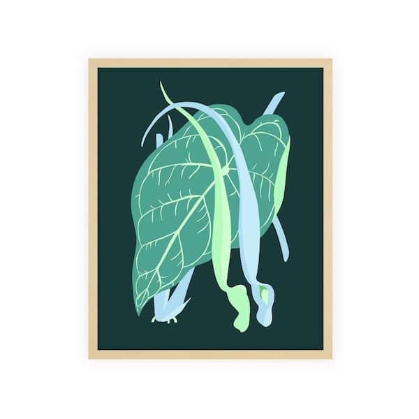 Unbranded Modern Leaves Framed Nature Art Print 42 in. x 34 in.