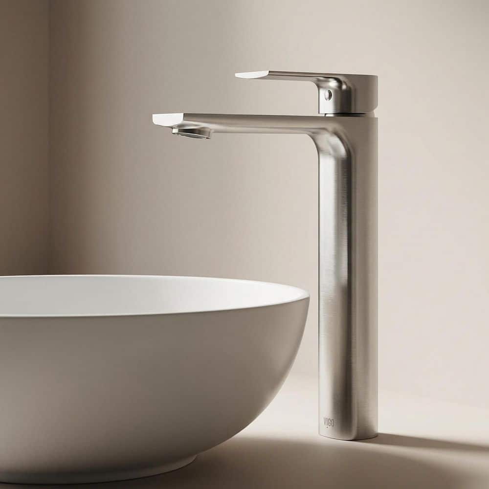 VIGO Norfolk Single Handle Single-Hole Bathroom Vessel Faucet in