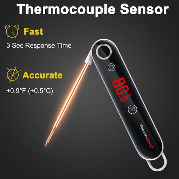 ThermoPro TP-18S Digital Instant Read Meat Thermometer for Grill BBQ Smoker Kitchen  Food Oven TP-18S - The Home Depot