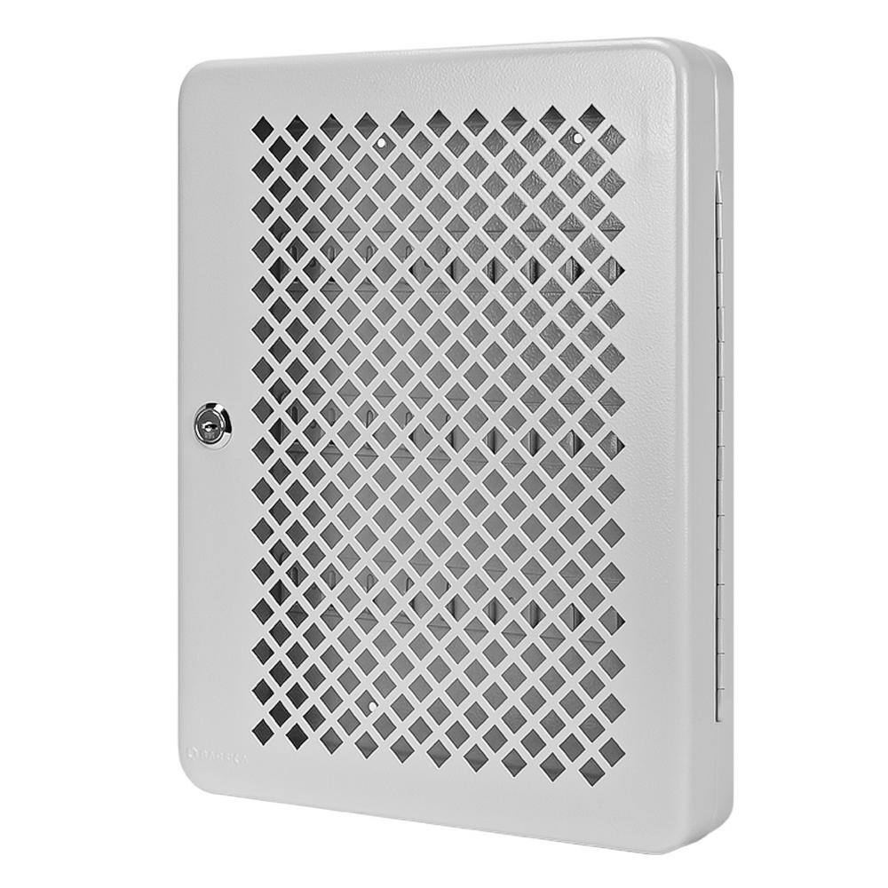Gray Steel 40-Key Lock Box with Green Tags