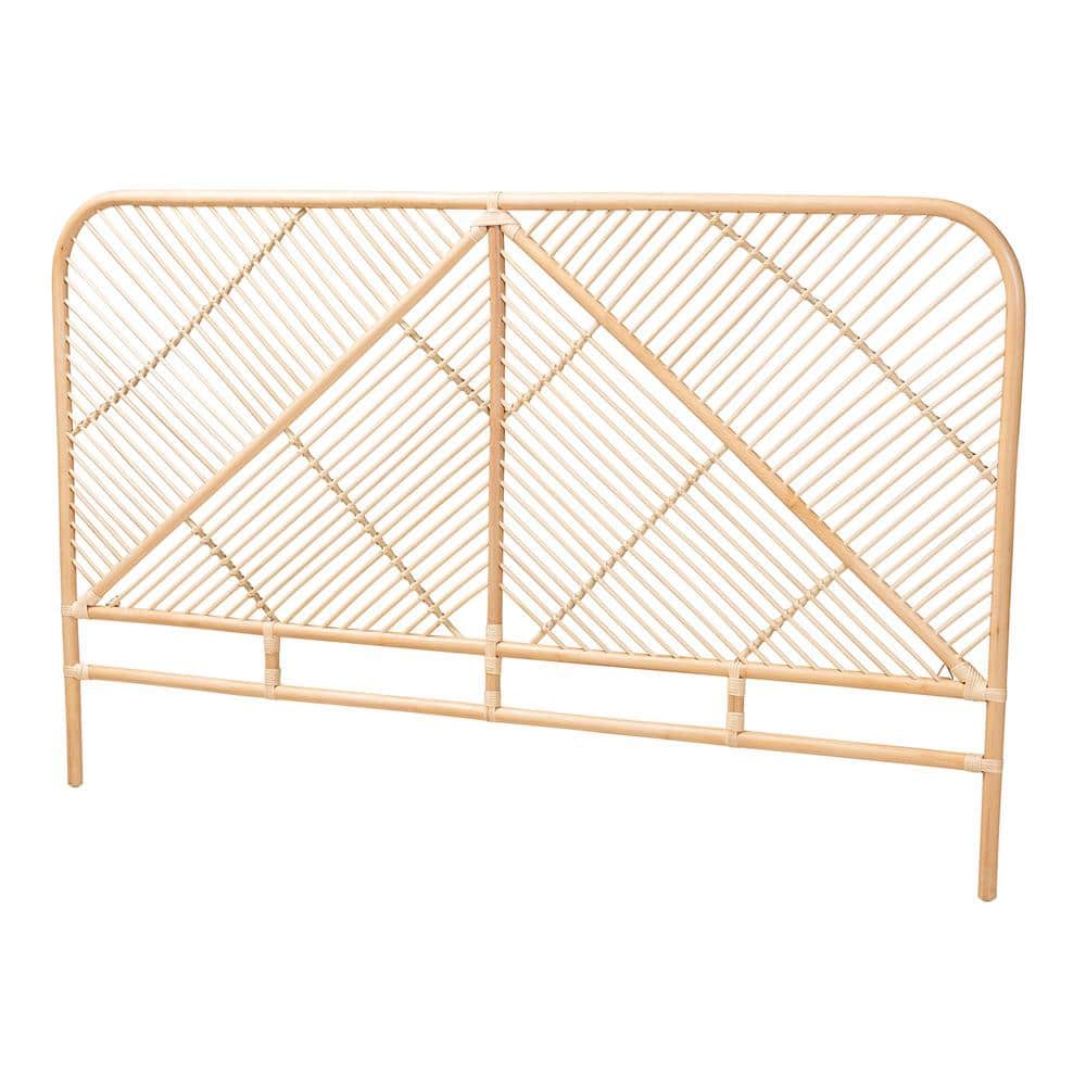 bali & pari Walid Brown Natural Rattan Queen Standalone Headboard 232