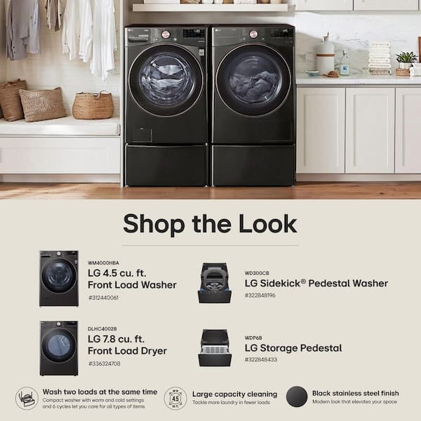 LG 7.8 cu. ft. Mega Capacity ventless Smart Front Load Dryer in