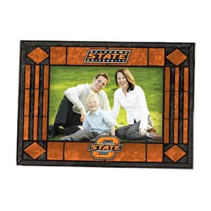 NCAA 4 in. x 6 in. Gloss Multicolor Art Glass Oklahoma State Picture Frame