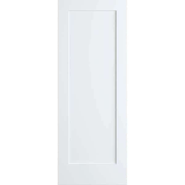 30 in. x 96 in. Shaker 1-Panel Solid Wood Pine/MDF Wood Interior Door Slab