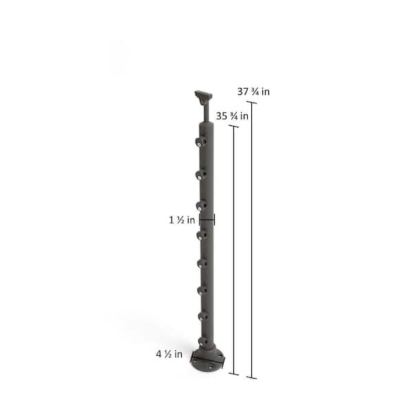 Dolle Prova PA1b 36 in. x 1-1/2 in. Anthracite Top Mount Post