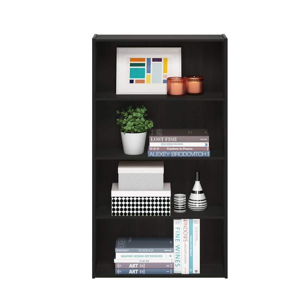 Espresso 4-Tier Engineered Wood Bookcase