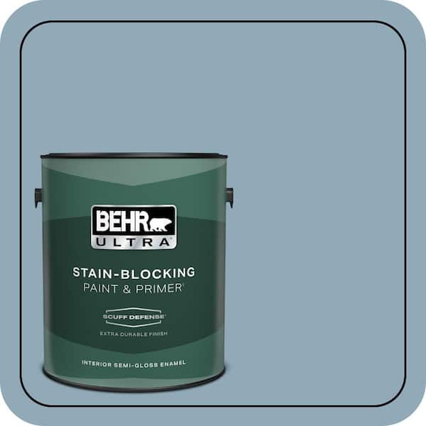 BEHR ULTRA 1 gal. #PPU14-09 Windsurf Extra Durable Semi-Gloss Enamel Interior Paint & Primer