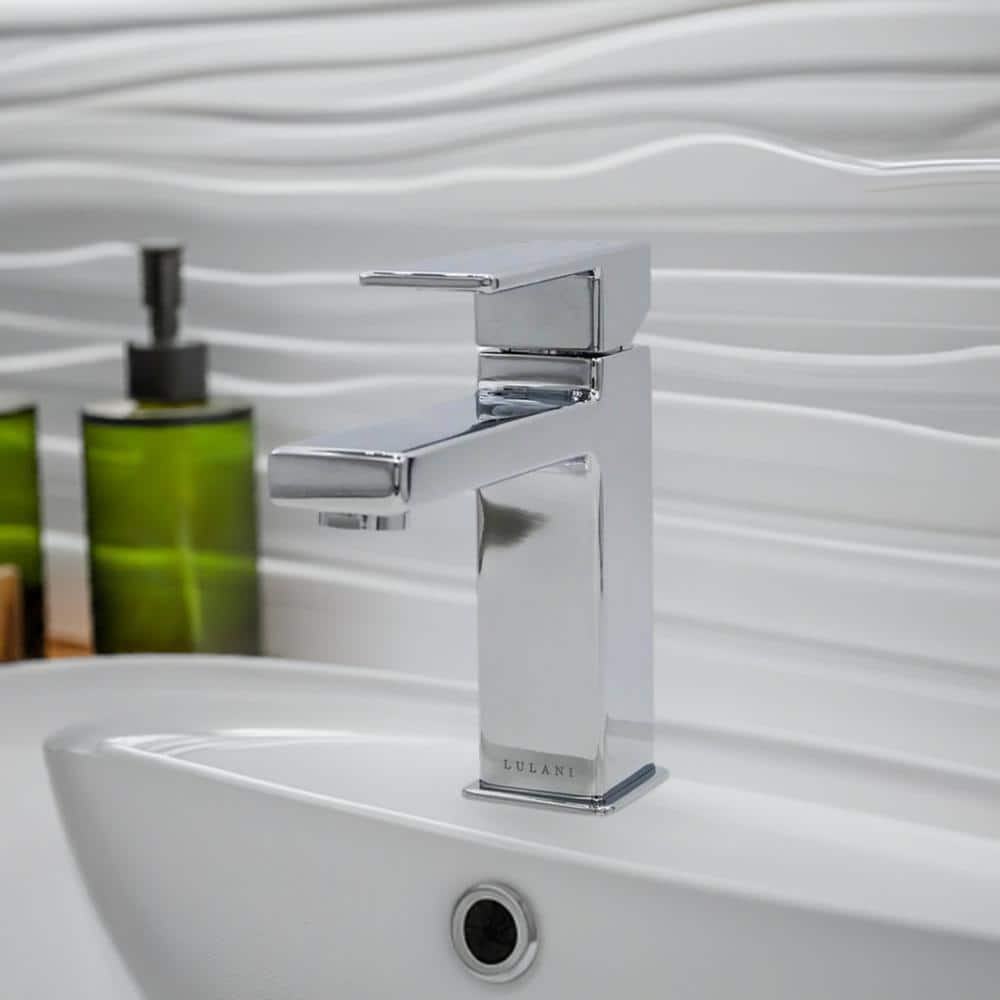 Capri Chrome Single Handle 7.15" Modern Bathroom Faucet