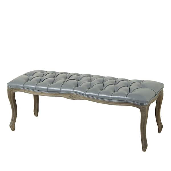 Noble House Tassia Grey and Weathered Oak Bench
