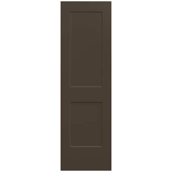 JELD-WEN 24 in. x 80 in. Monroe Dark Chocolate Painted Smooth Solid Core Molded Composite MDF Interior Door Slab