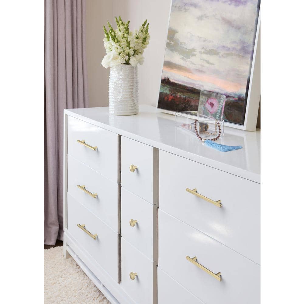 Golden Champagne 5-1/16 inch Center-to-Center Bar Cabinet Pull