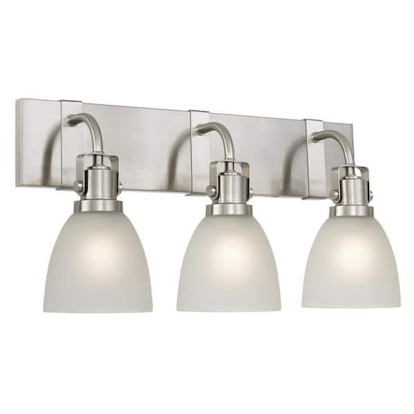 Worldwide Lighting Edison 20.5 in. x 6.5 in. x 10.5 in. 3-Light Brushed Nickel Vanity Light