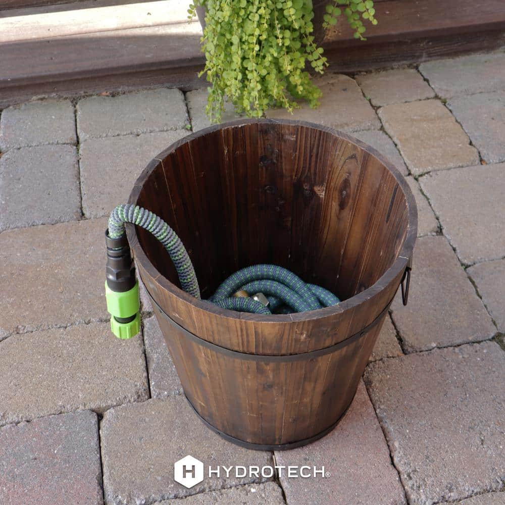50 ft. Green and Gray Expandable Burst Proof Garden Hose with Brass Valve