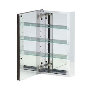15 in. W x 26 in. H Rectangular Medicine Cabinet with Mirror