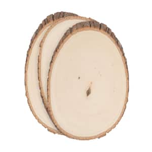 1 in. x 8 in. x 8 in. Basswood Medium Round Live Edge Project Panel (3-pack)