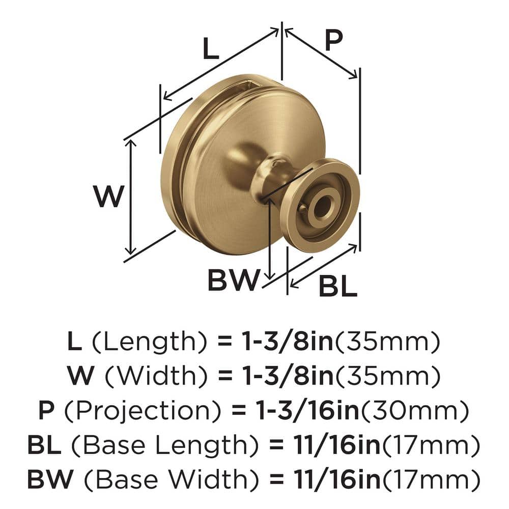 Champagne Bronze 1-3/8" Modern Round Cabinet Knob
