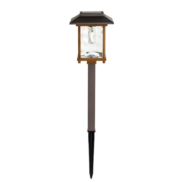 Parkwood 14 Lumen Bronze 2-Tone Finish LED Weather Resistant Outdoor Solar Path Light with Glass Lens