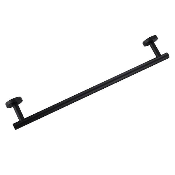 Thicken SUS 304 Stainless Steel 20 in. Wall Mount Towel Bar Bath Hardware Accessory Single Towel Rod in Matte Black