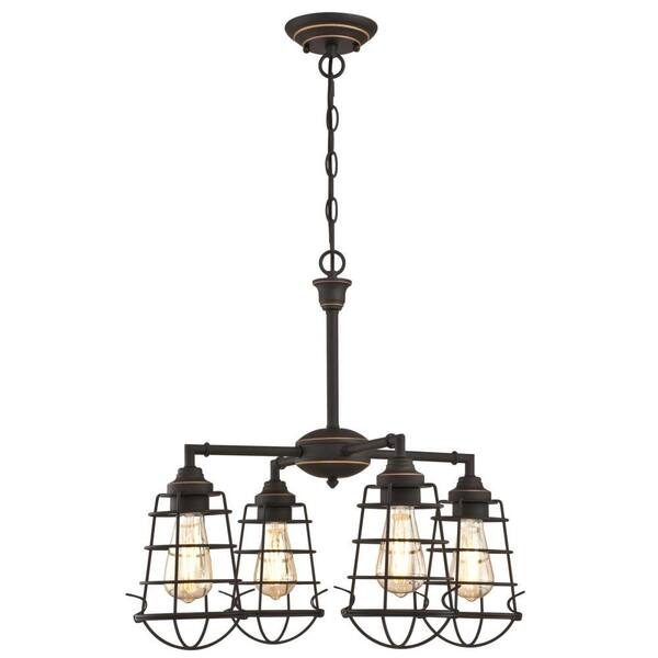 Westinghouse Nolan 4 Light Oil Rubbed, Chandelier Cage Shades