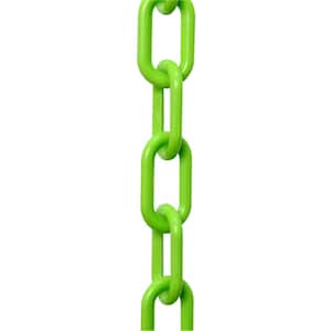 2 in. (#8, 51 mm) x 25 ft. Safety Green Plastic Chain
