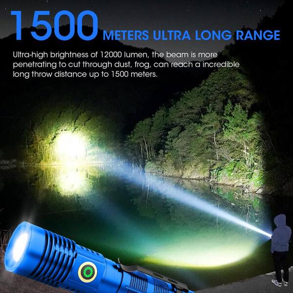Lukyamzn IPX6 Blue 3.7 Volt 12000 Lumen LED Rechargeable