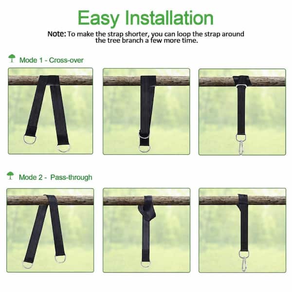 LOKWT 20 FT Tree Swing Straps Hanging Kit Set of 2, 5000 LBS