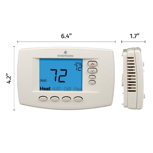 90 Series Blue, 7 Day Programmable, Univeral (4H/2C) Easy Reader Thermostat