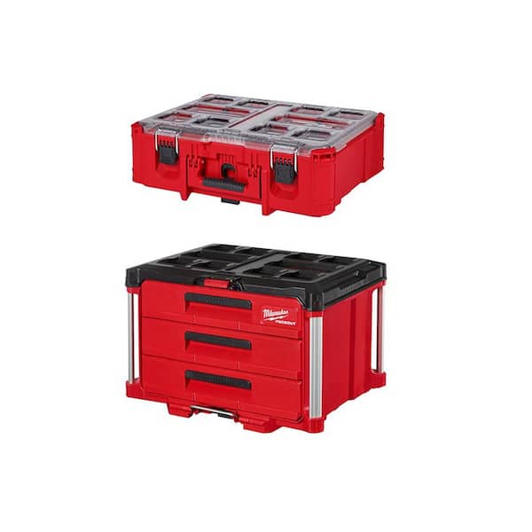 Milwaukee PACKOUT 22 in. 3-Drawer and Deep Organizer