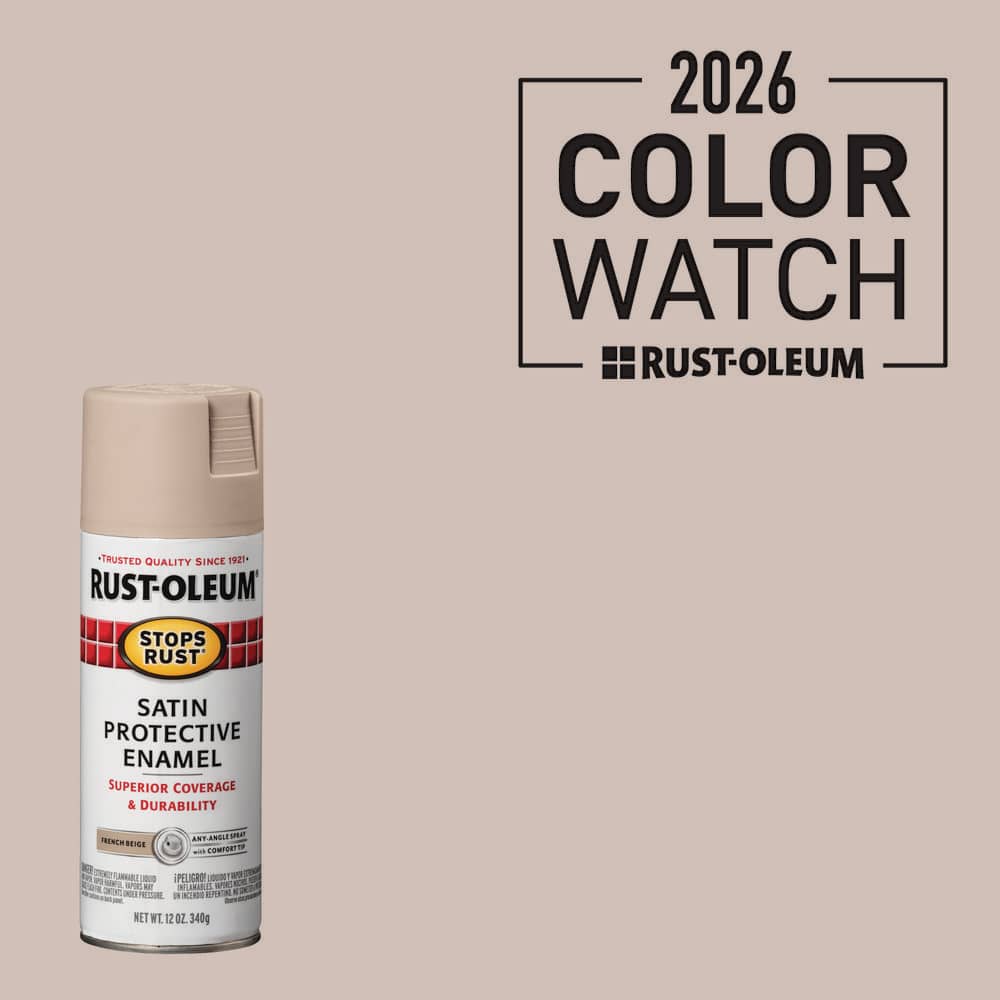Rust-Oleum Stops Rust 12 oz. Protective Enamel Satin French Beige Spray ...