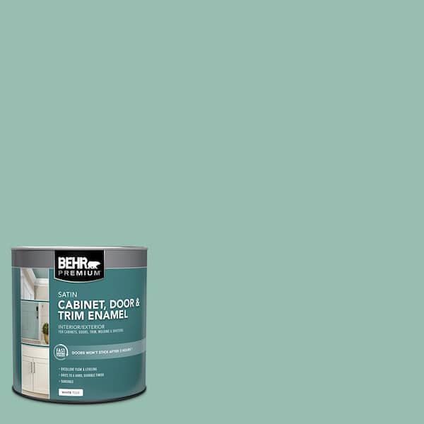 1 qt. #PPU12-07 Spring Stream Satin Enamel Interior/Exterior Cabinet, Door & Trim Paint
