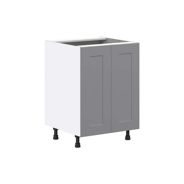 J COLLECTION Roseland 24 in. W x 24 in. D x 34.5 in. H Assembled Shaker Sink Base Kitchen Cabinet in Slate Gray