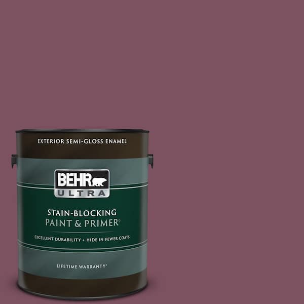 BEHR ULTRA 1 gal. #PPU1-19 Classic Berry Semi-Gloss Enamel Exterior Paint & Primer