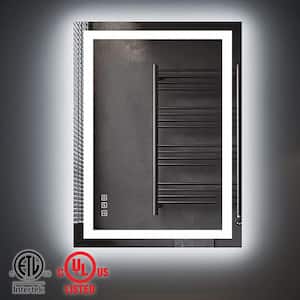Classic 24 in. W x 36 in. H Rectangular Frameless Anti-Fog LED Light Wall Bathroom Vanity Mirror Front Light