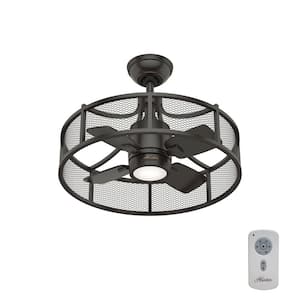 Seattle 21 in. Integrated LED Indoor Noble Bronze Ceiling Fan with Light Kit and Wall Control
