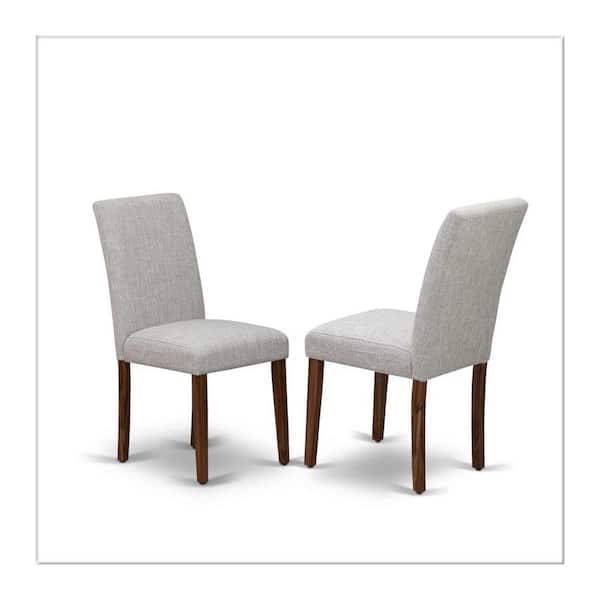 East West Furniture 5-Piece Round Natural Oak Finish Solid Wood Top Dining Table with 4 Parson Chair with Lattice Back