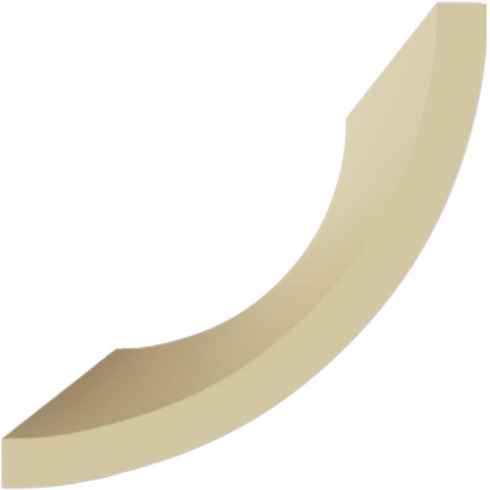 Primed White Polyurethane Geometric Crown Moulding Sample