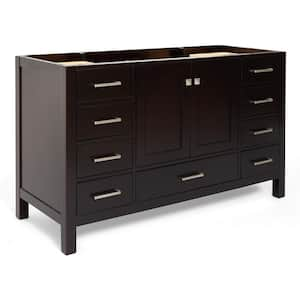 Cambridge 54 in. W x 21.5 in. D x 34.5 in. H Freestanding Bath Vanity Cabinet Only in Espresso