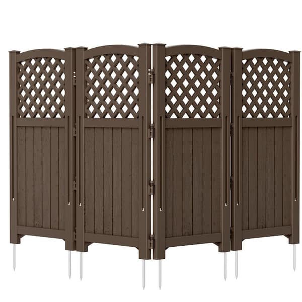 Tozey 49.5 in. Polypropylene Garden Fence Privacy Screen with